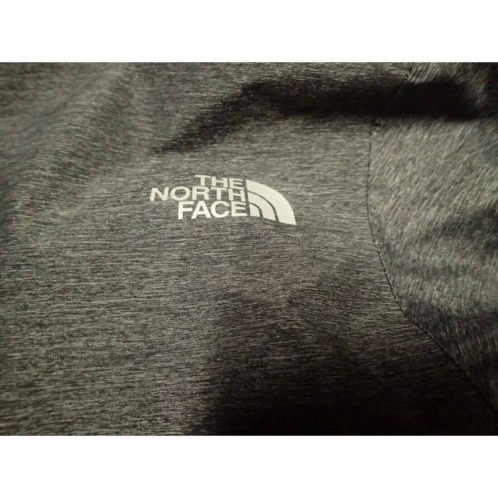 The North Face DryVent Jacket Boys 7/8 Grey Red Good Hooded Fleece‎ Lined Zip